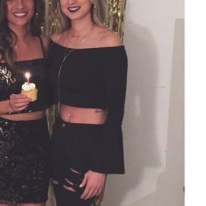Off the shoulder crop top
